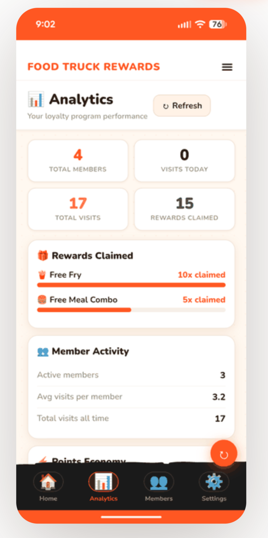 Food Truck Rewards spin wheel